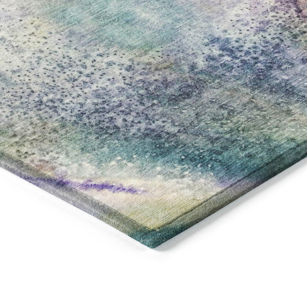 Addison Rugs Watercolors Blue Washable Indoor-Outdoor Rug