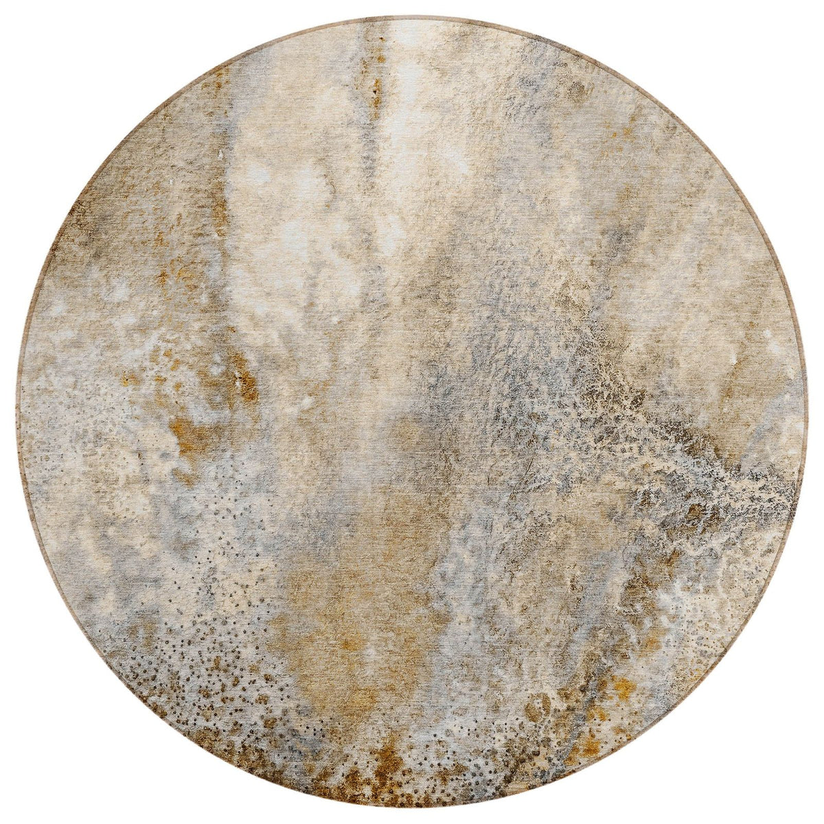 Addison Rugs Watercolors Brown Washable Indoor-Outdoor Rug