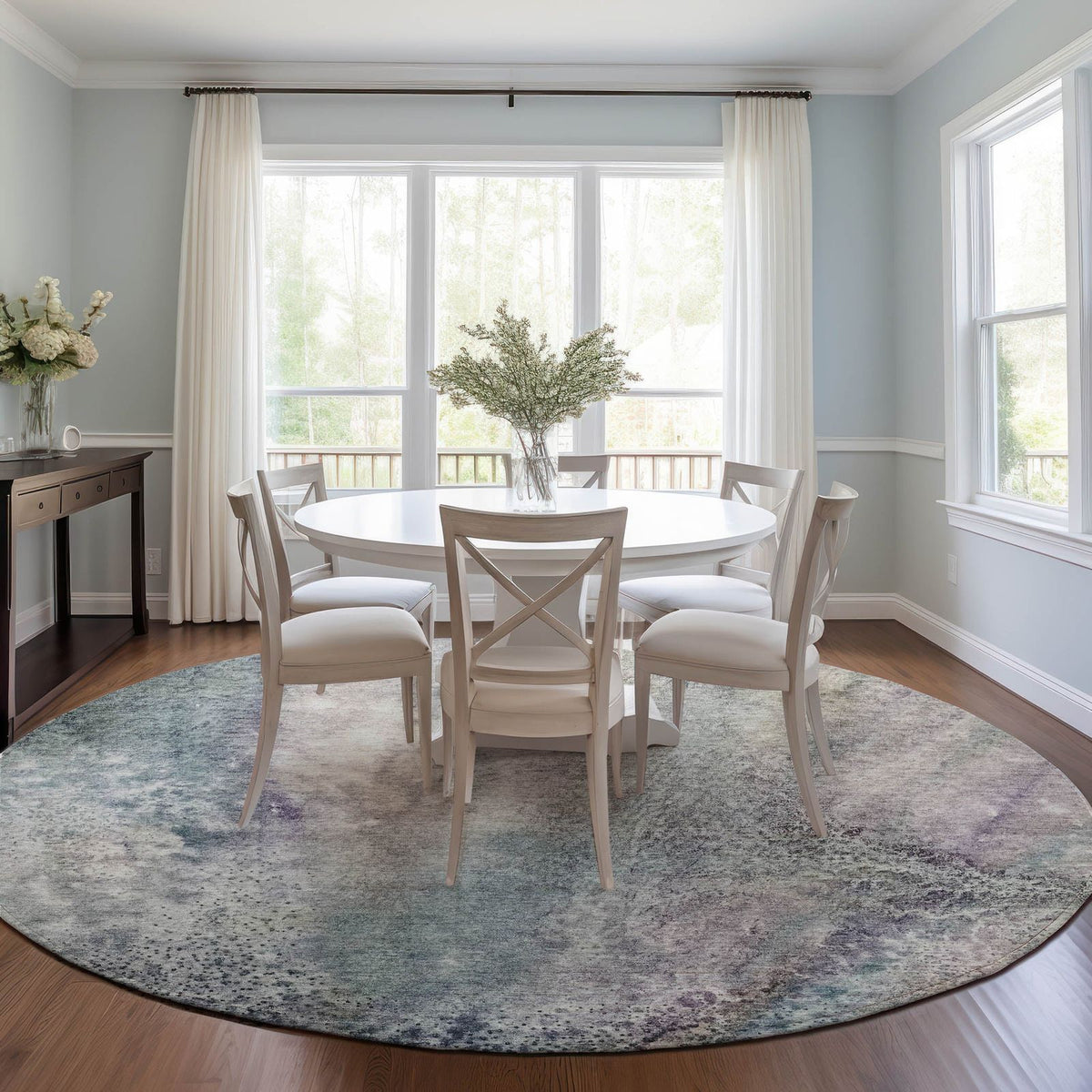 Addison Rugs Watercolors Ivory Washable Indoor-Outdoor Rug