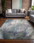 Watercolors Ivory Washable Indoor-Outdoor Rug