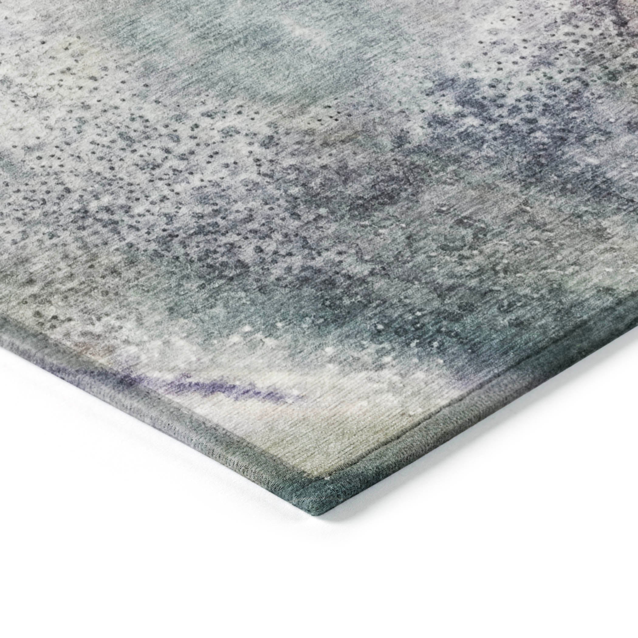 Watercolors Ivory Washable Indoor-Outdoor Rug