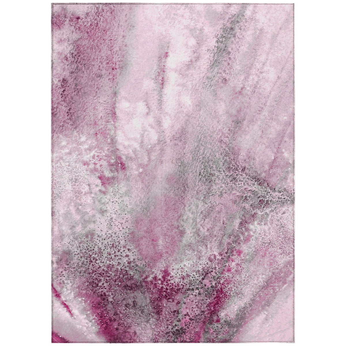 Addison Rugs Watercolors Pink Washable Indoor-Outdoor Rug