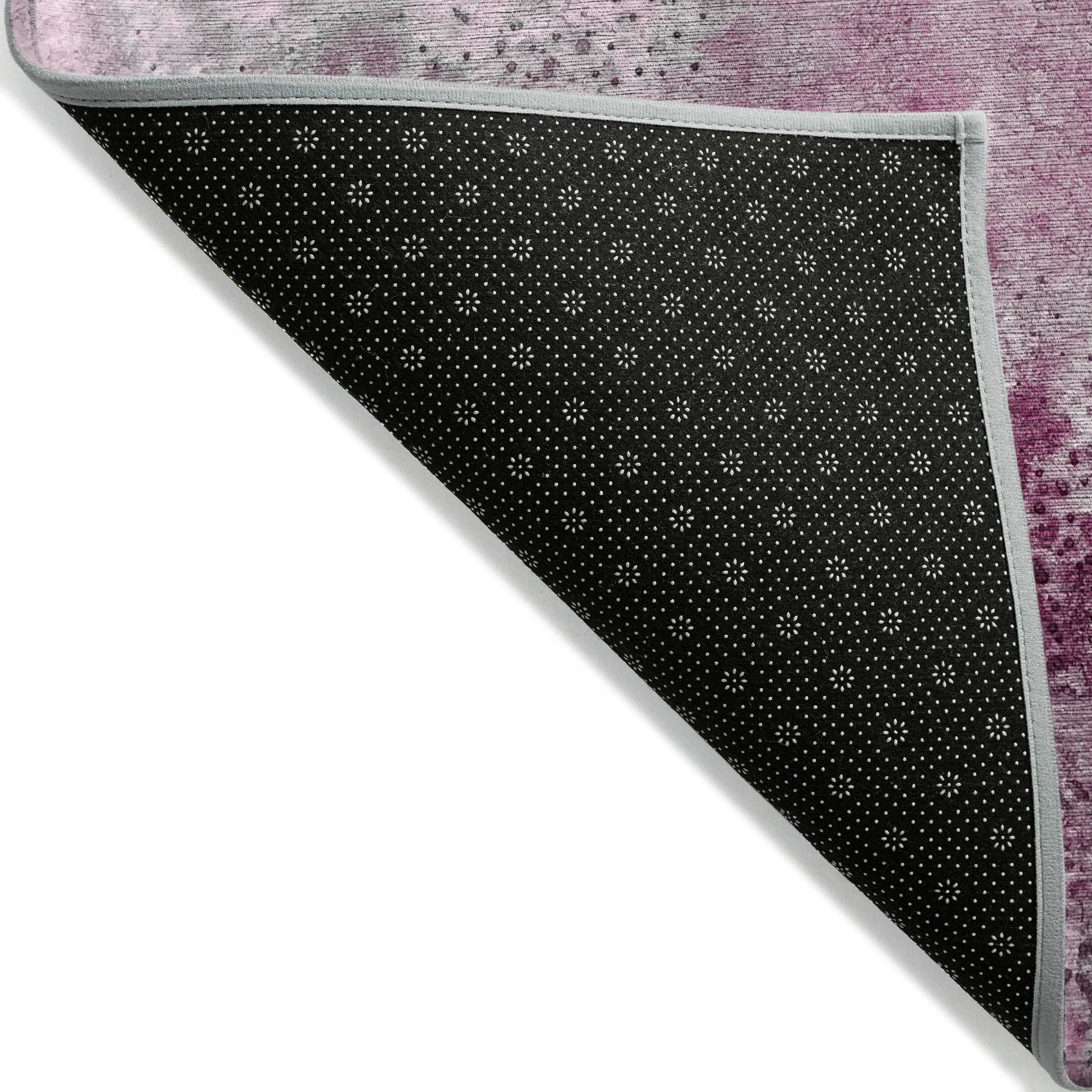 Watercolors Pink Washable Indoor-Outdoor Rug
