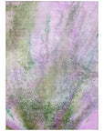 Watercolors Purple Washable Indoor-Outdoor Rug