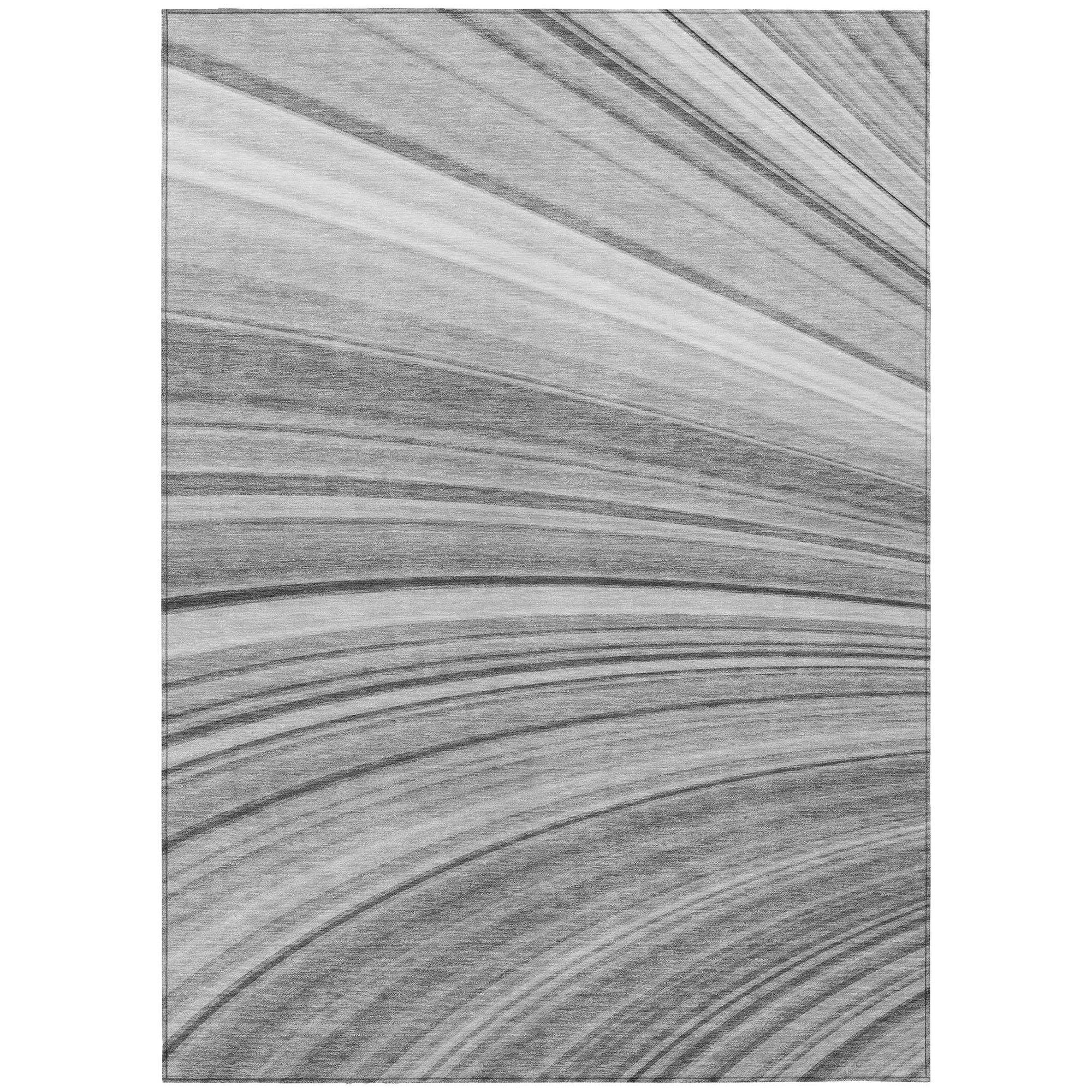 Addison Rugs Waves Grey Washable Indoor-Outdoor Rug