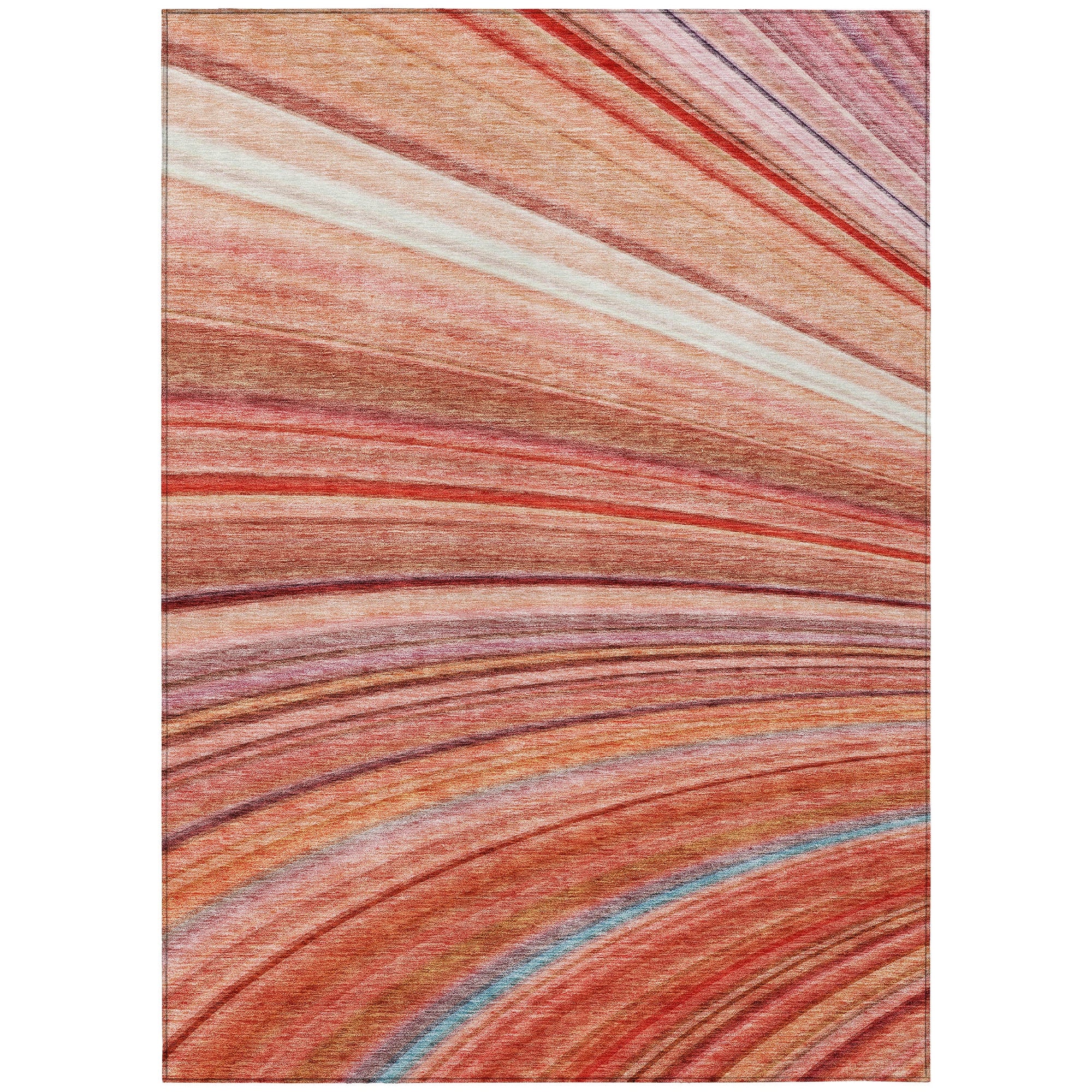Addison Rugs Waves Terracotta Washable Indoor-Outdoor Rug