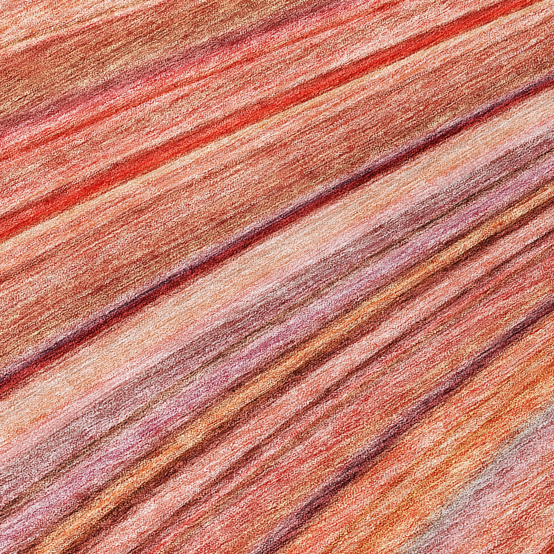 Waves Terracotta Washable Indoor-Outdoor Rug