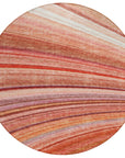 Waves Terracotta Washable Indoor-Outdoor Rug