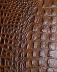 Western Leather Couch Brown Alligator Embossed Leather -- view 10