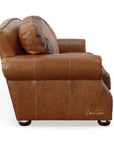Western Leather Couch Brown Alligator Embossed Leather -- view 9