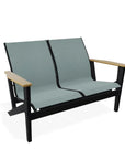 Wexler Chat Height 2-Seat Loveseat Polymer Arms