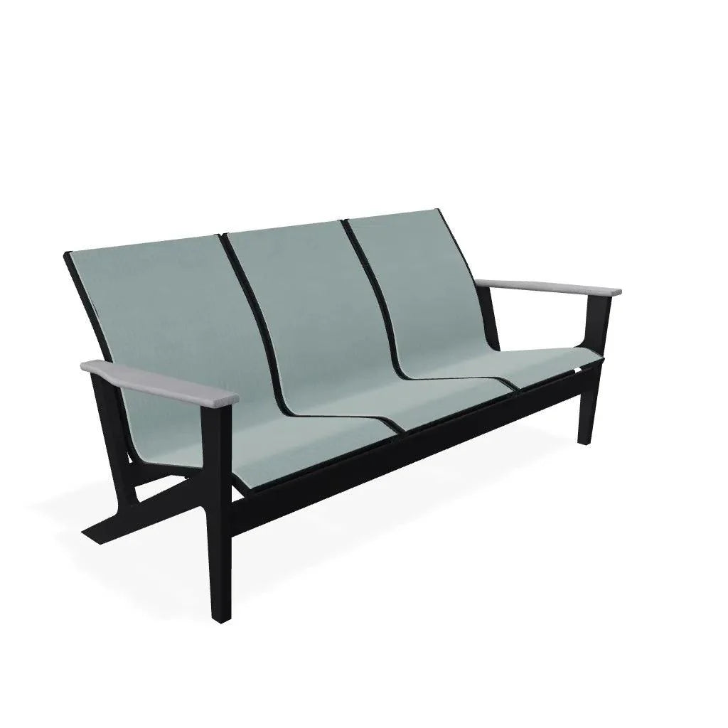 Wexler Sling Chat Three-Seat Sofa Polymer Arms