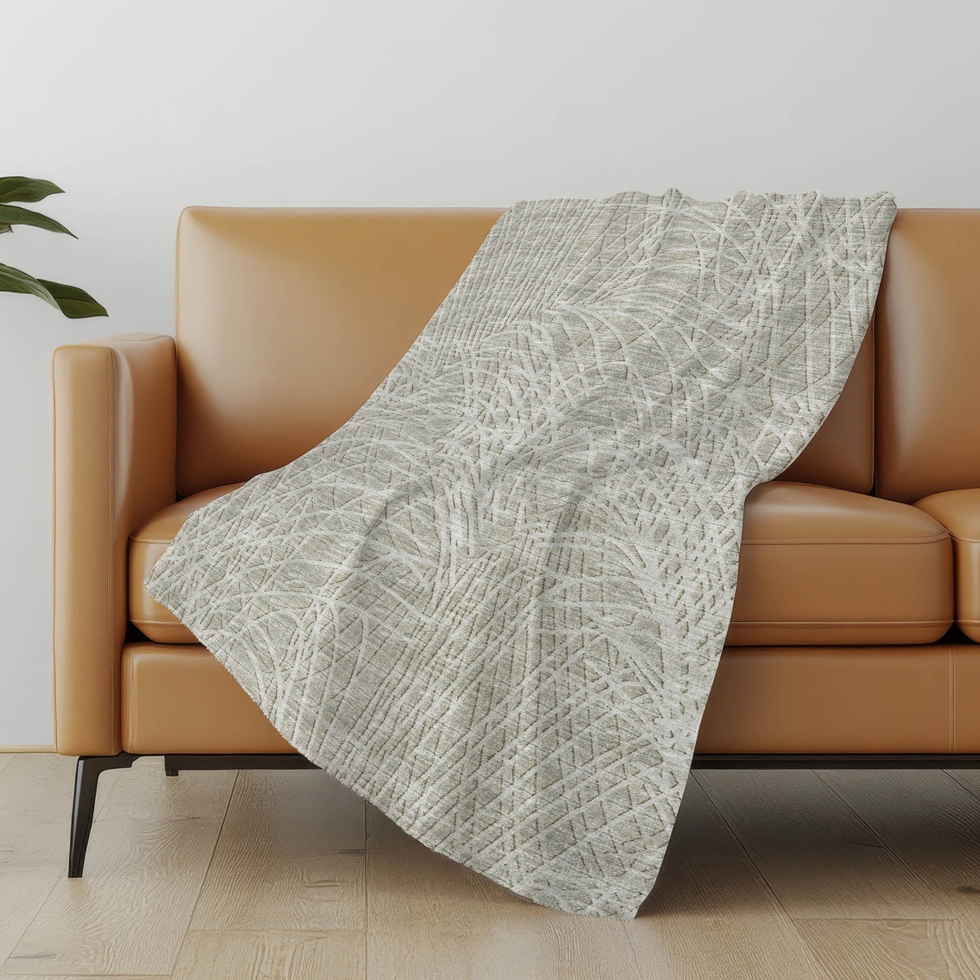 Addison Rugs Whimsical Flowy Lines 50" x 70" Throw Blanket
