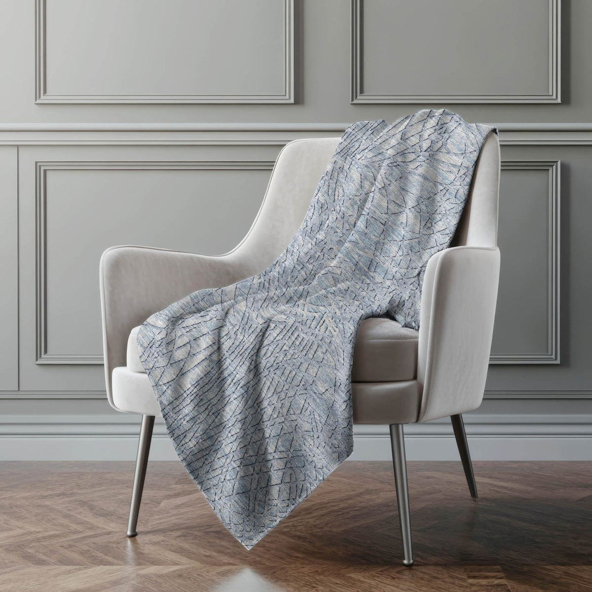 Addison Rugs Whimsical Flowy Lines 50" x 70" Throw Blanket