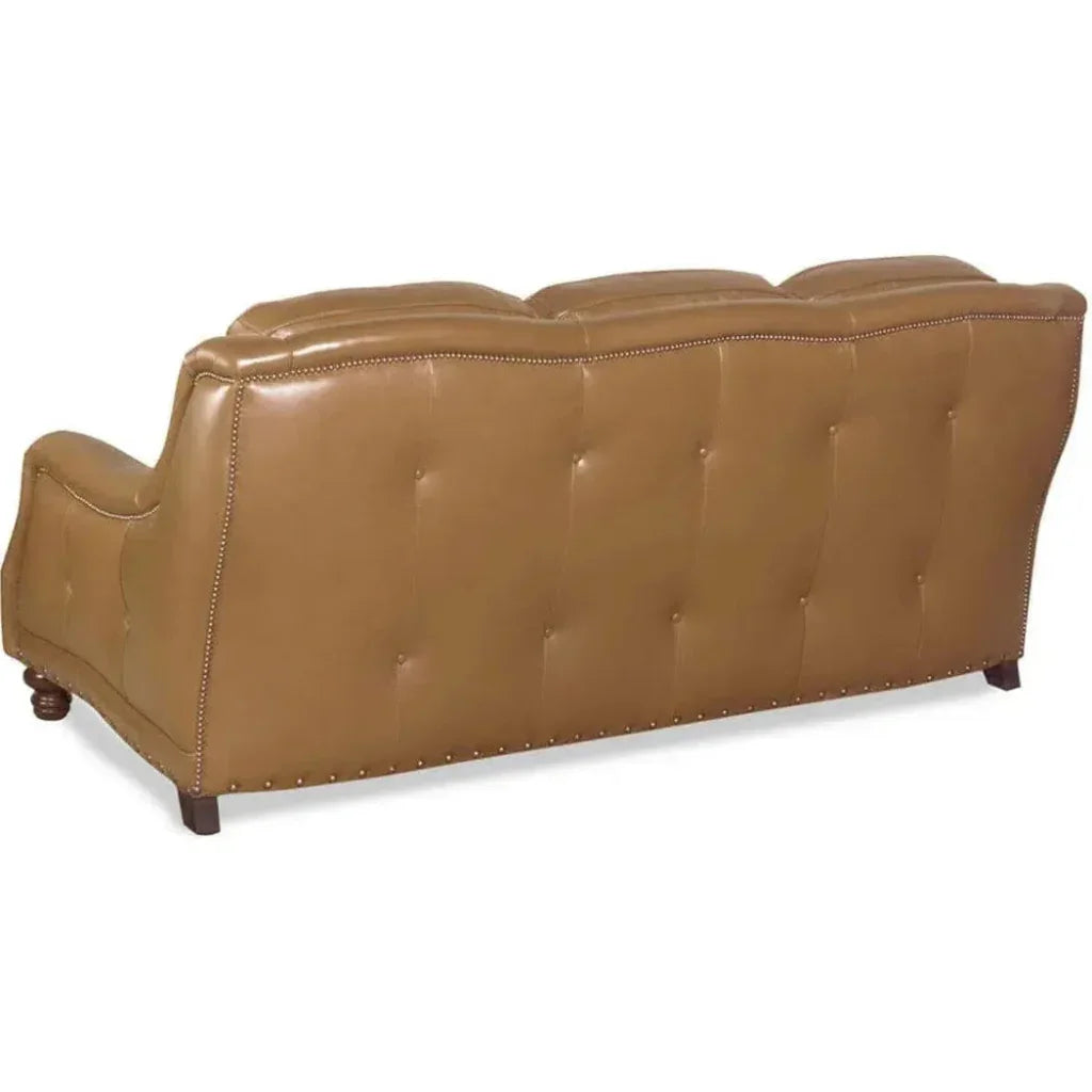 Williamsburg Burgundy Red Leather Sofa Made the USA -- view 10