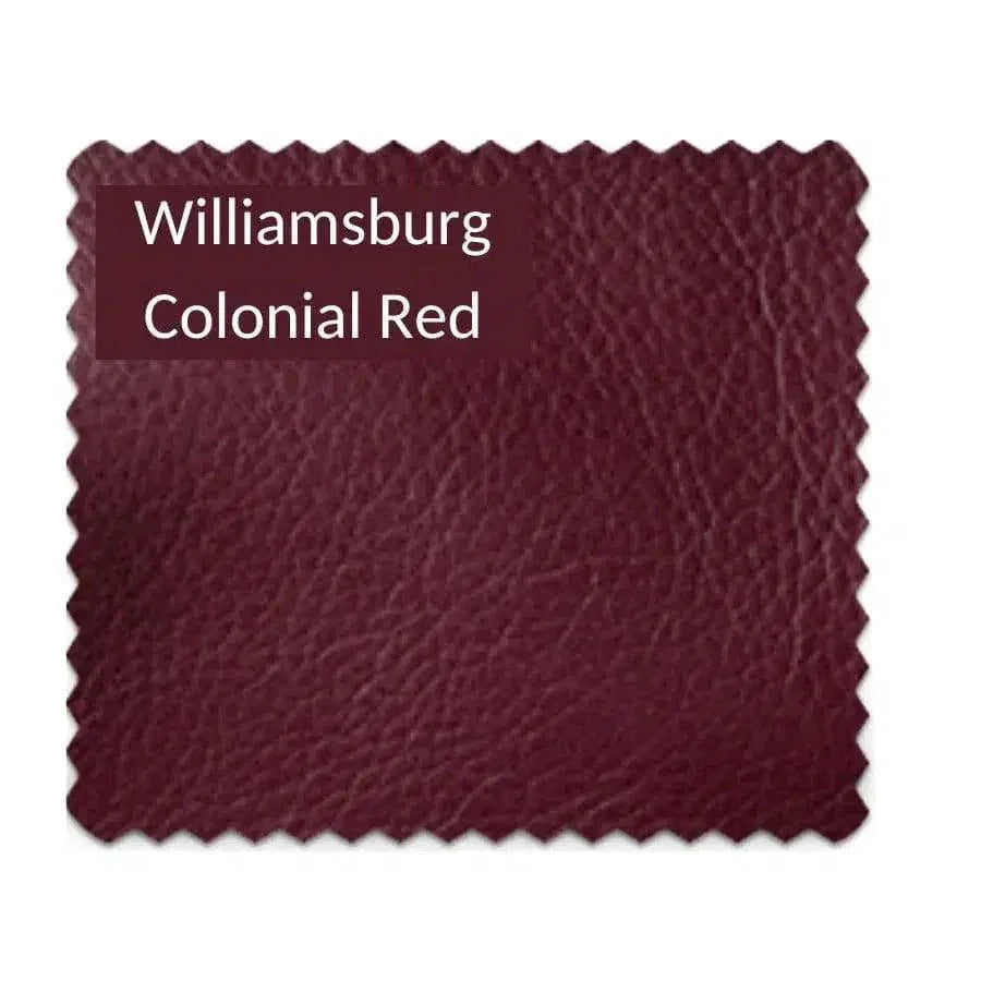 Williamsburg Burgundy Red Leather Sofa Made the USA -- view 12