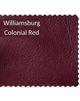 Williamsburg Burgundy Red Leather Sofa Made the USA -- view 12