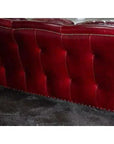 Williamsburg Burgundy Red Leather Sofa Made the USA -- view 7