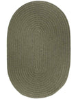 Rhody Rug Wool Solids Braided Oval Area Rugs