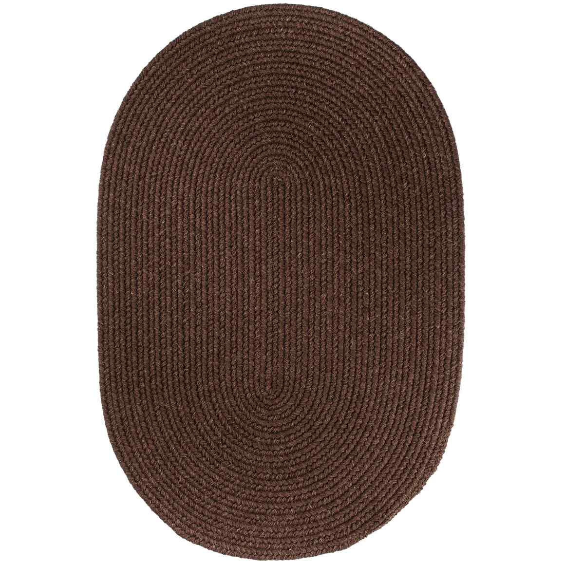 Rhody Rug Wool Solids Braided Oval Area Rugs