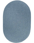 Rhody Rug Wool Solids Braided Oval Reversible Area Rugs