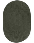 Wool Solids Flat Braid Oval Area Rugs