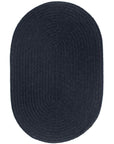 Wool Solids Flat Braid Oval Area Rugs