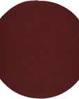 Wool Solids Flat Braid Round Area Rugs