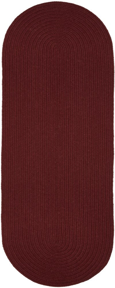 Wool Solids Flat Braid Runner Area Rugs