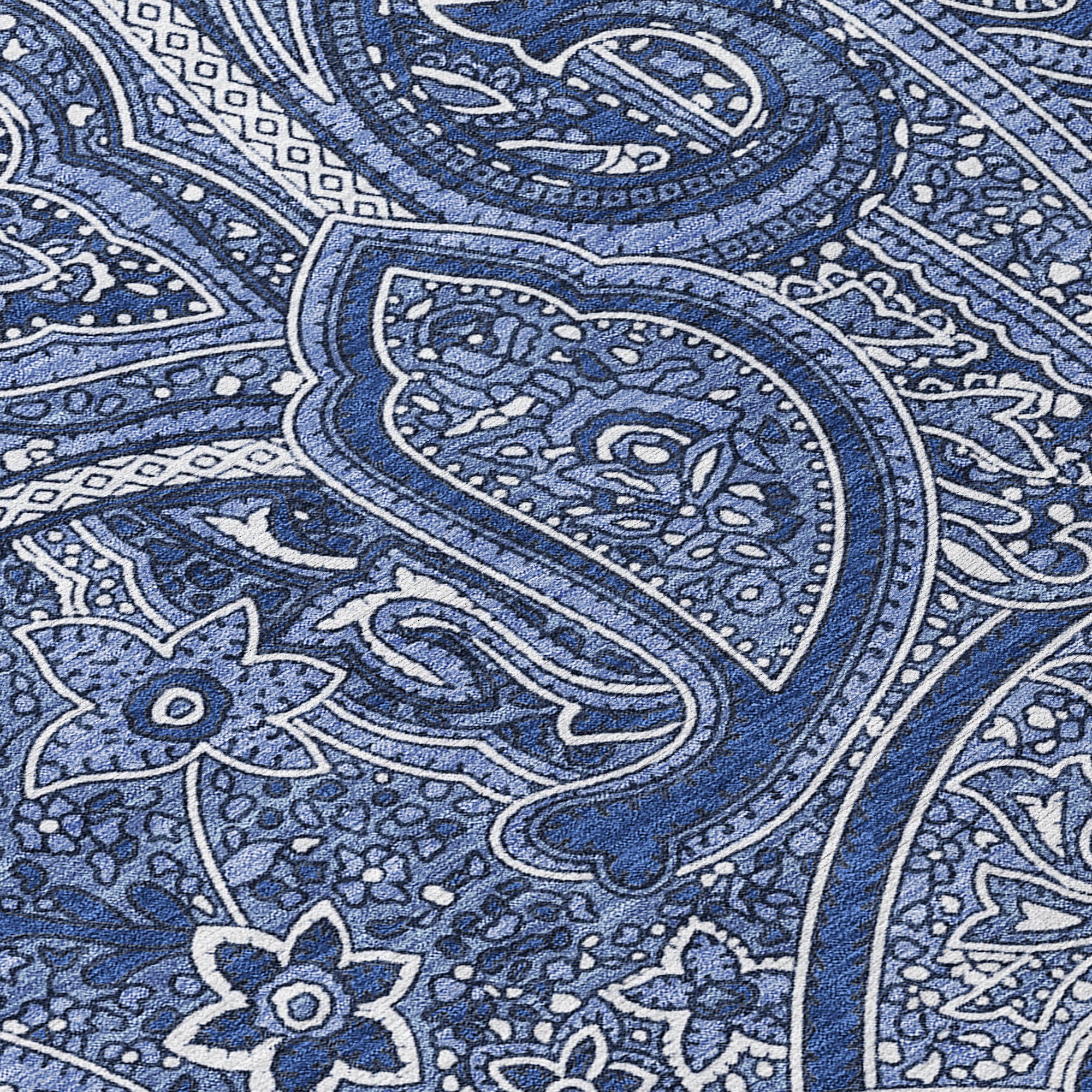 Addison Rugs Woven Blocks Blue Washable Indoor-Outdoor Rug