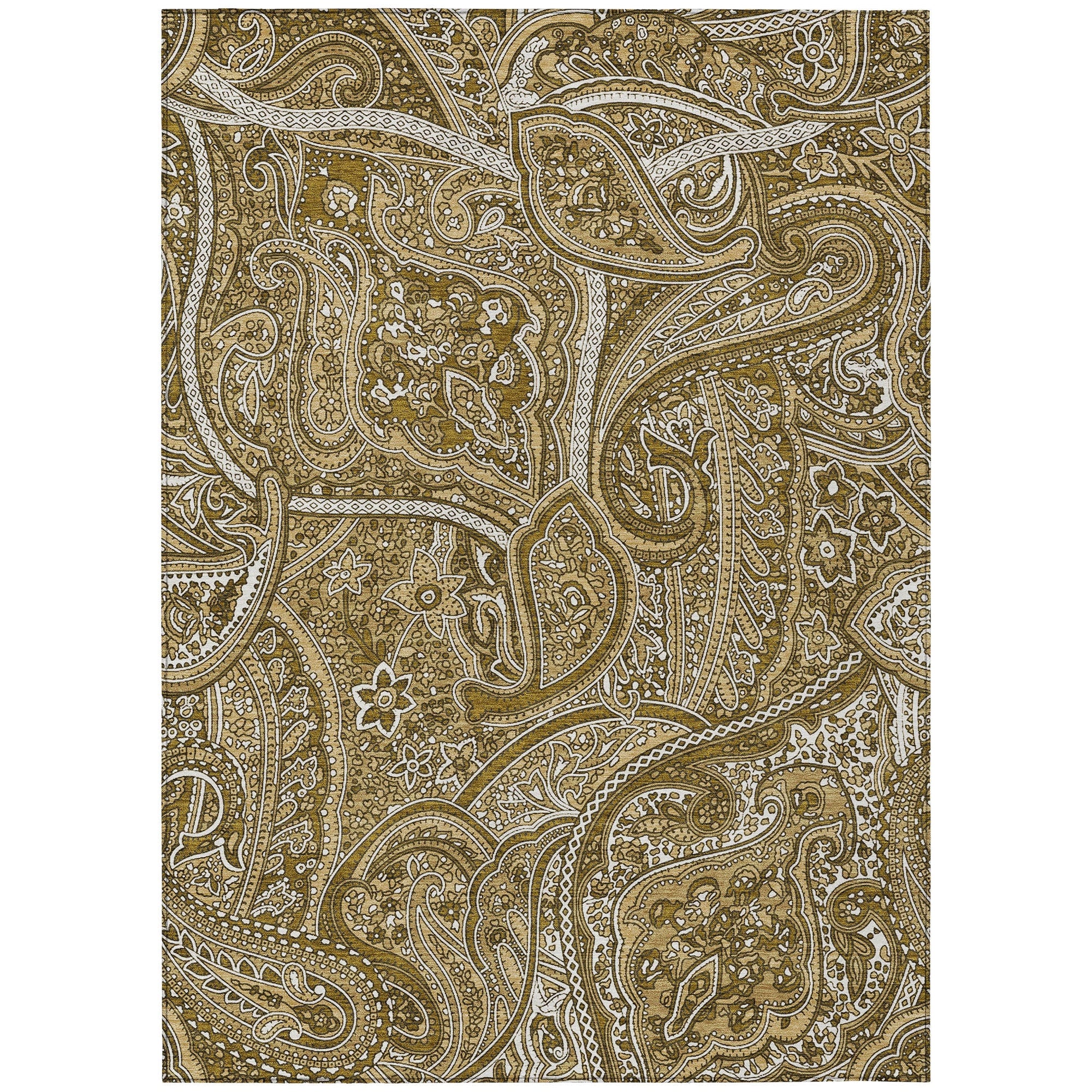 Addison Rugs Woven Blocks Brown Washable Indoor-Outdoor Rug