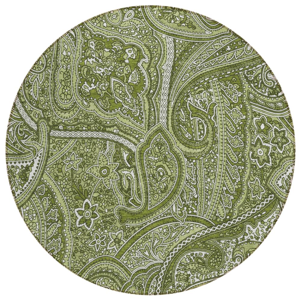 Addison Rugs Woven Blocks Green Washable Indoor-Outdoor Rug