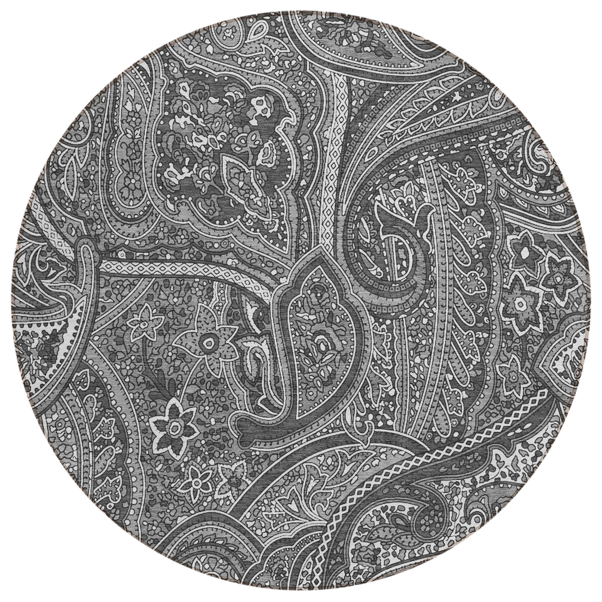 Addison Rugs Woven Blocks Grey Washable Indoor-Outdoor Rug