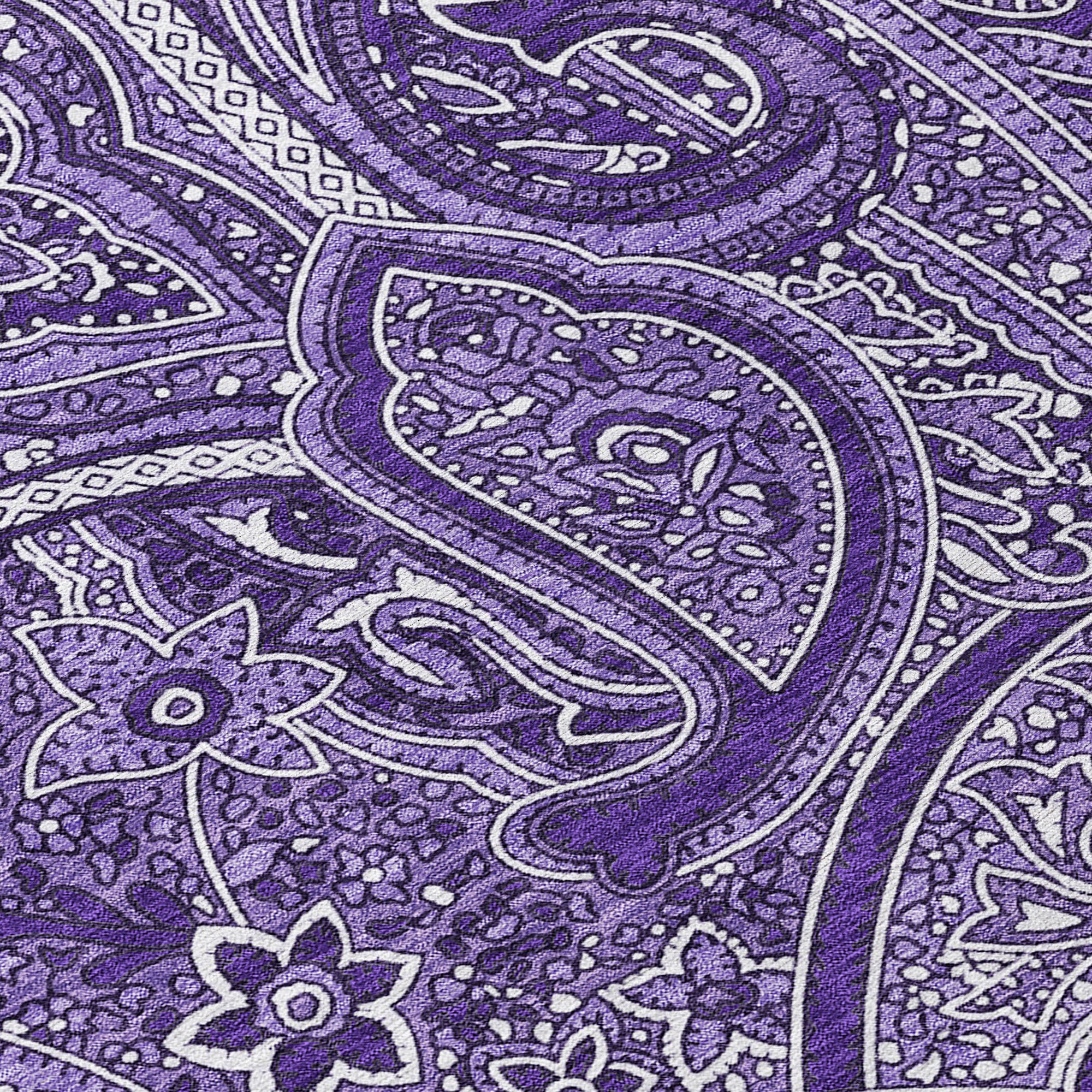 Addison Rugs Woven Blocks Purple Washable Indoor-Outdoor Rug