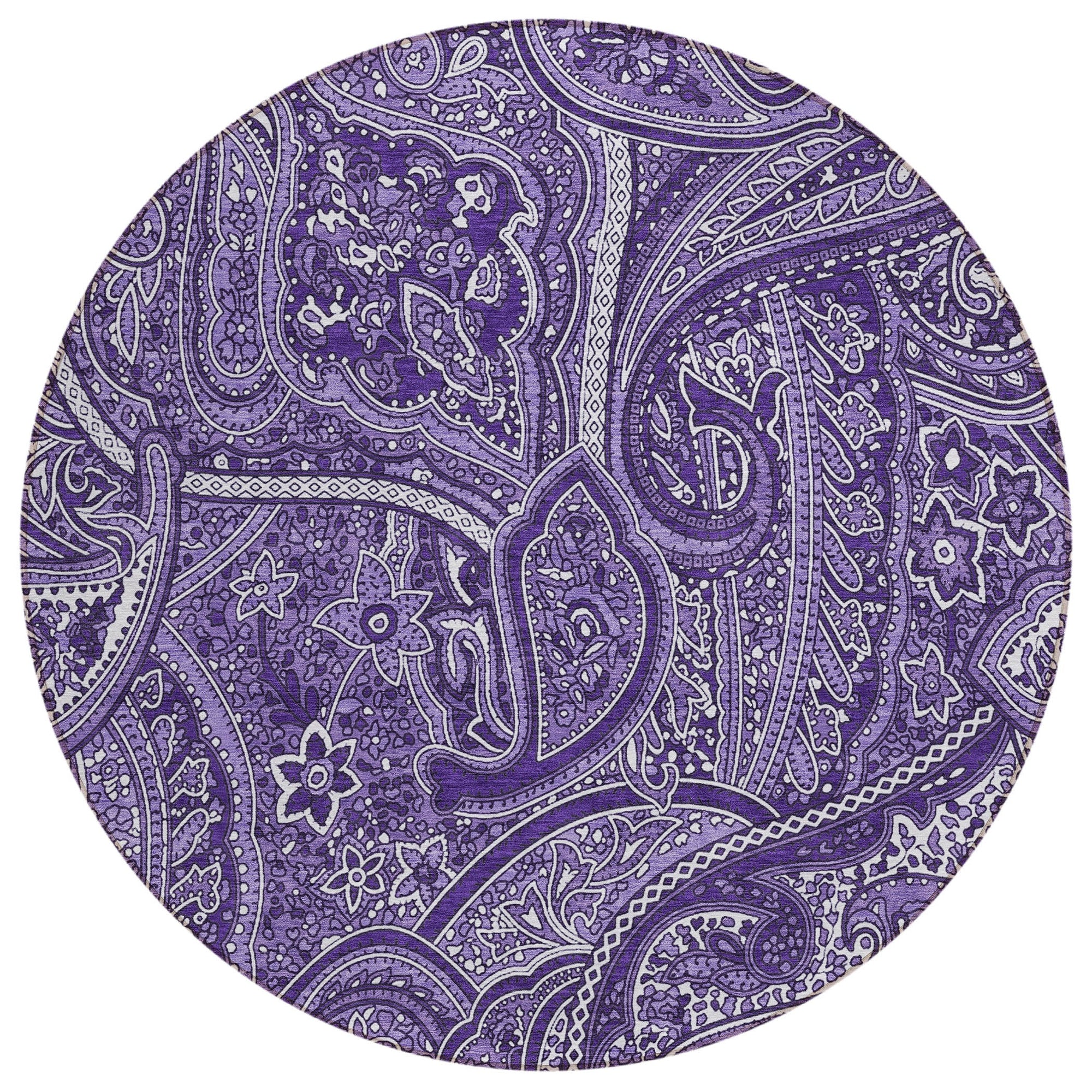 Addison Rugs Woven Blocks Purple Washable Indoor-Outdoor Rug