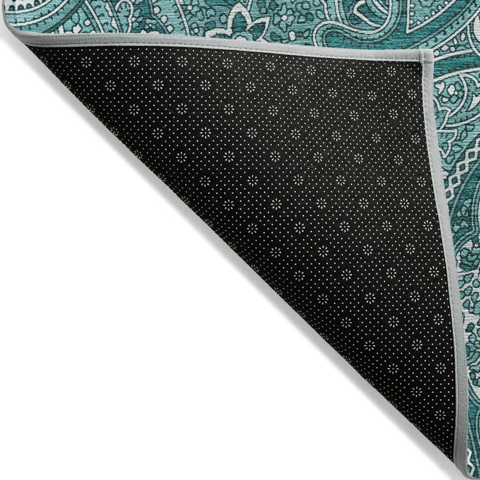 Addison Rugs Woven Blocks Teal Washable Indoor-Outdoor Rug