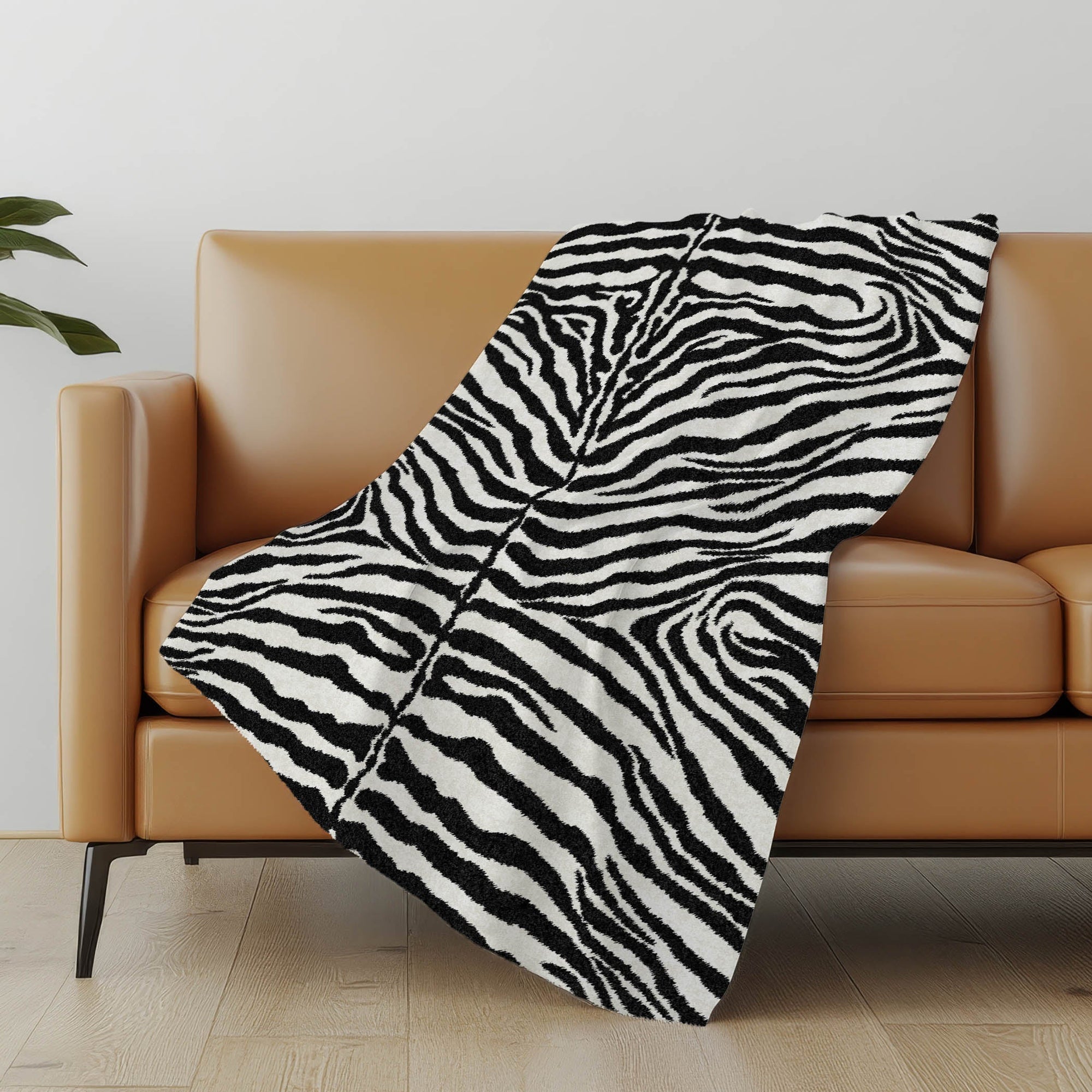 Addison Rugs Zebra 50" x 70" Throw Blanket