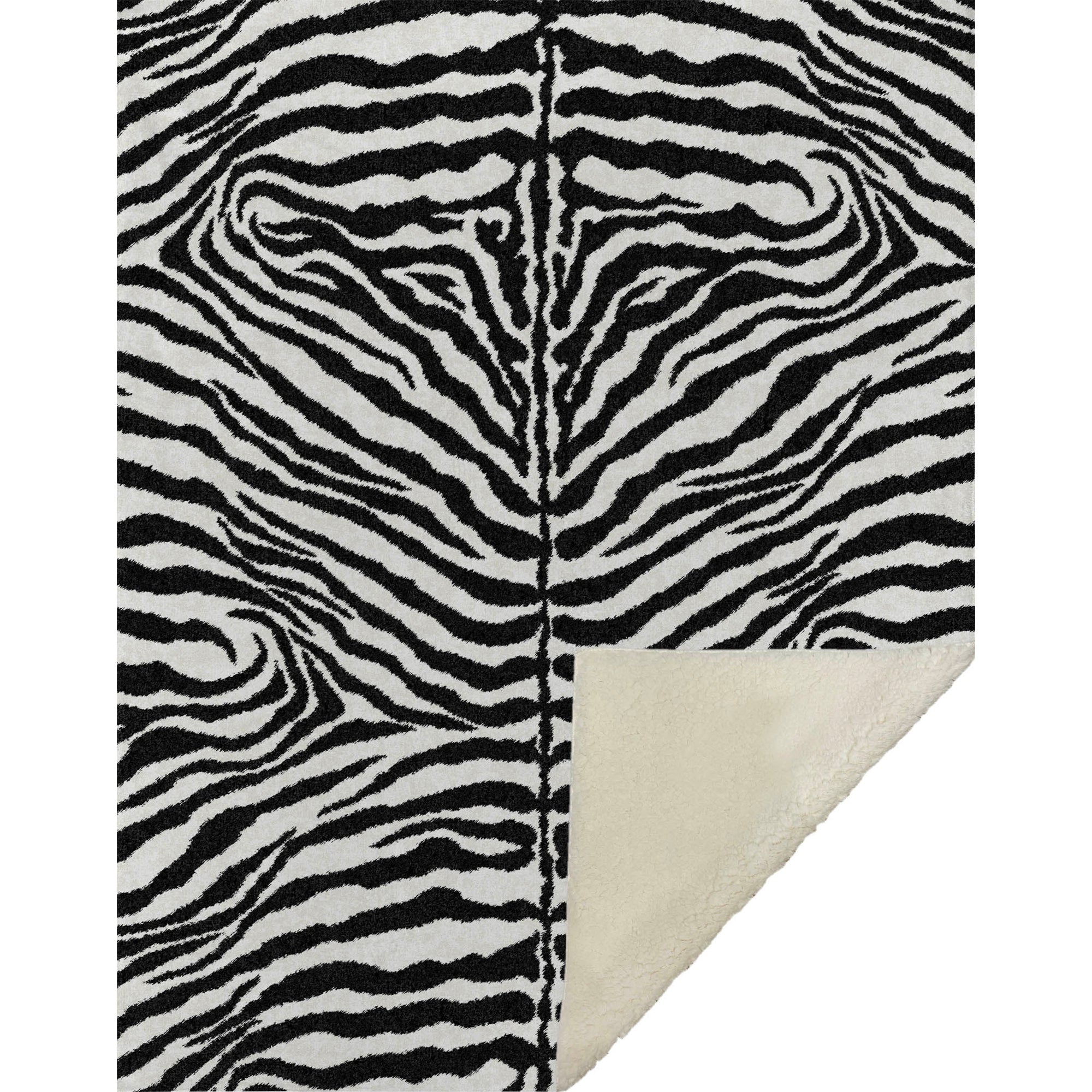 Addison Rugs Zebra 50" x 70" Throw Blanket