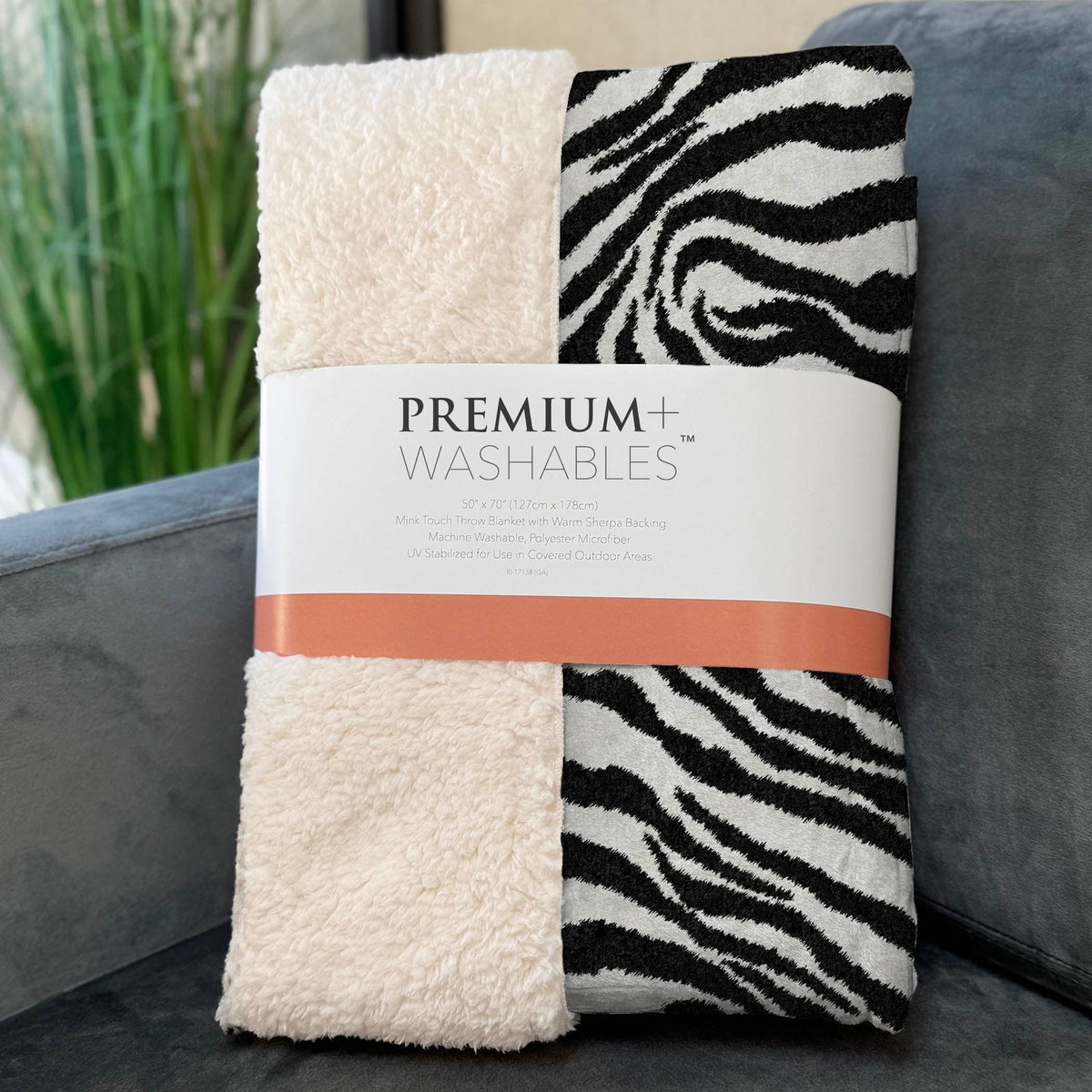 Addison Rugs Zebra 50" x 70" Throw Blanket
