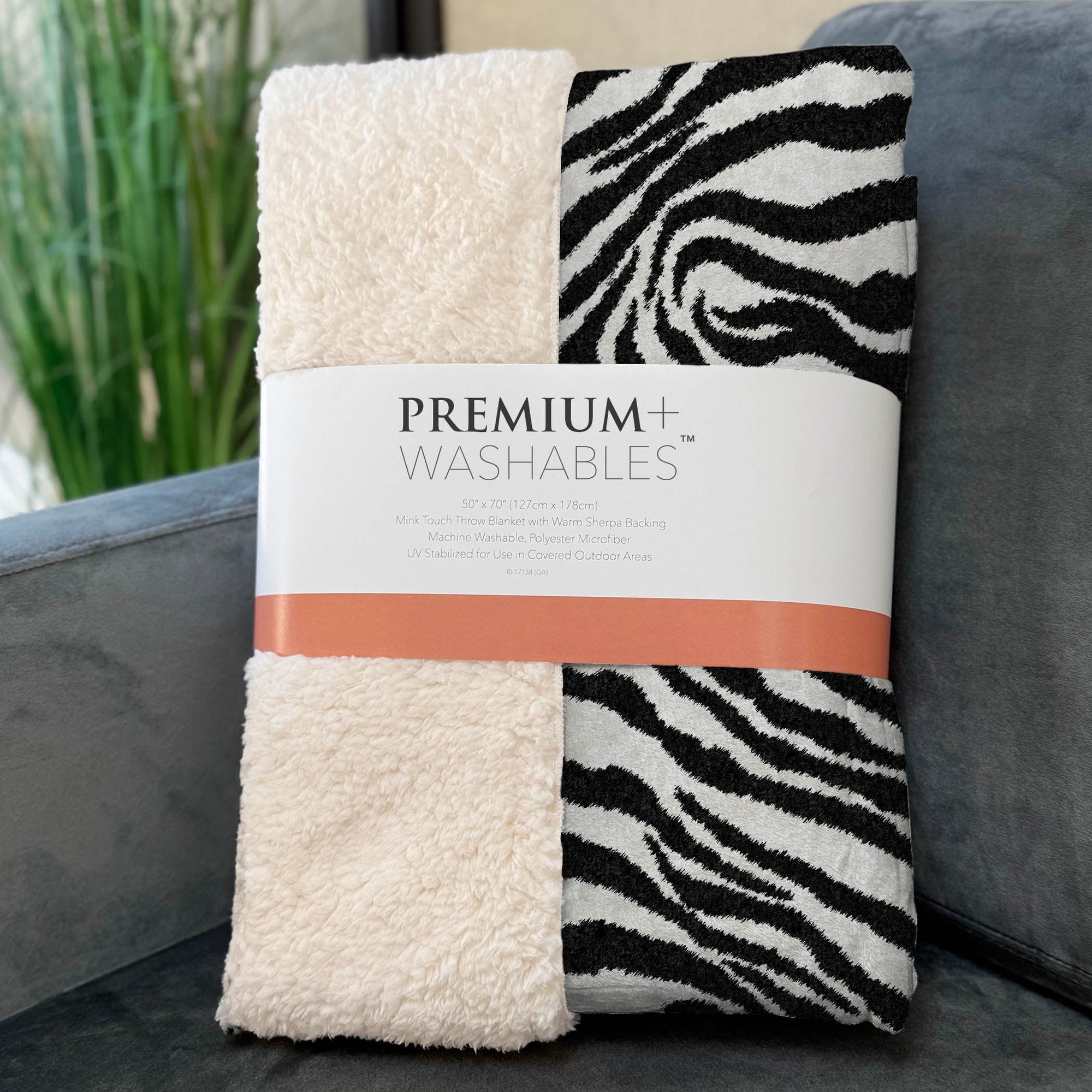 Addison Rugs Zebra 50" x 70" Throw Blanket