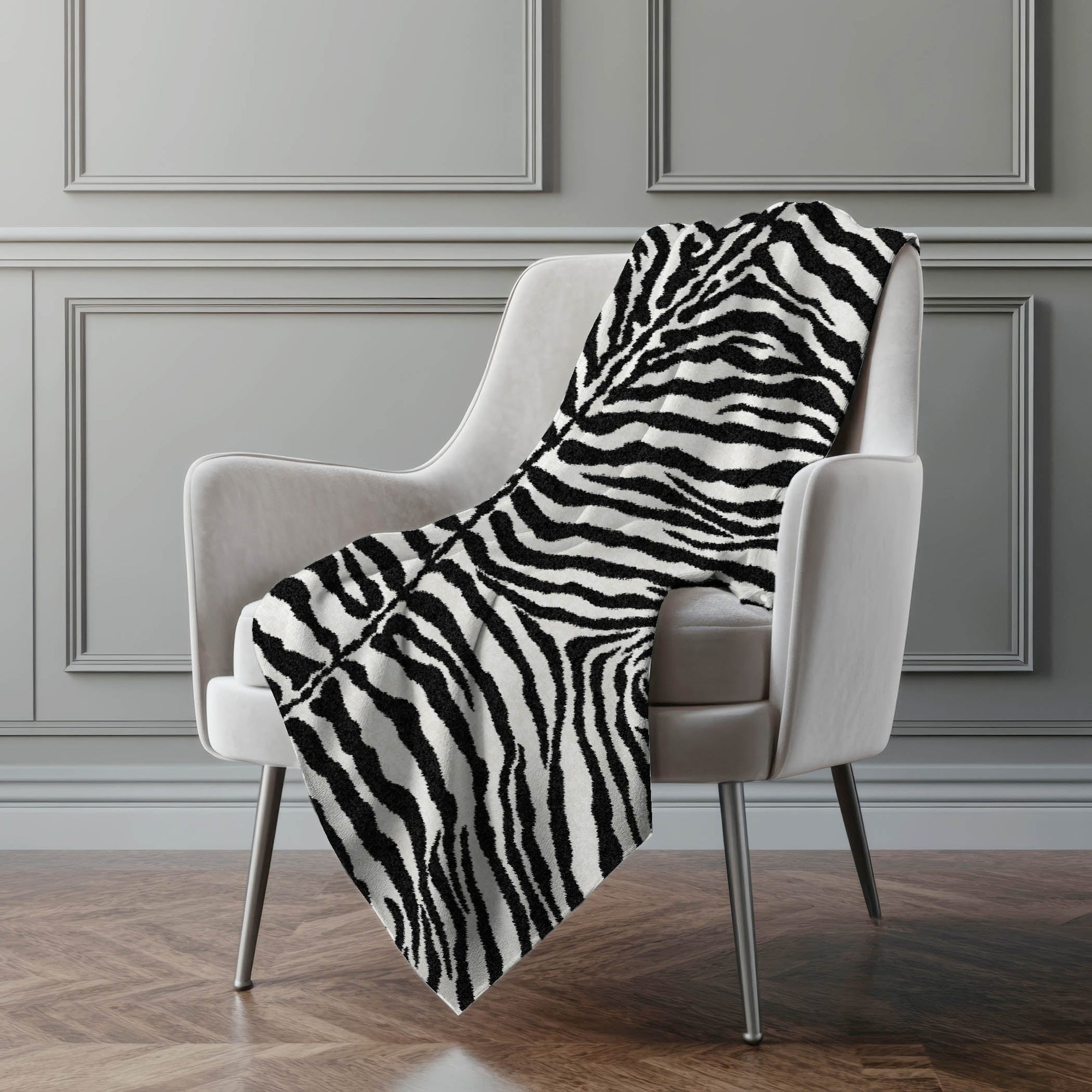 Addison Rugs Zebra 50" x 70" Throw Blanket