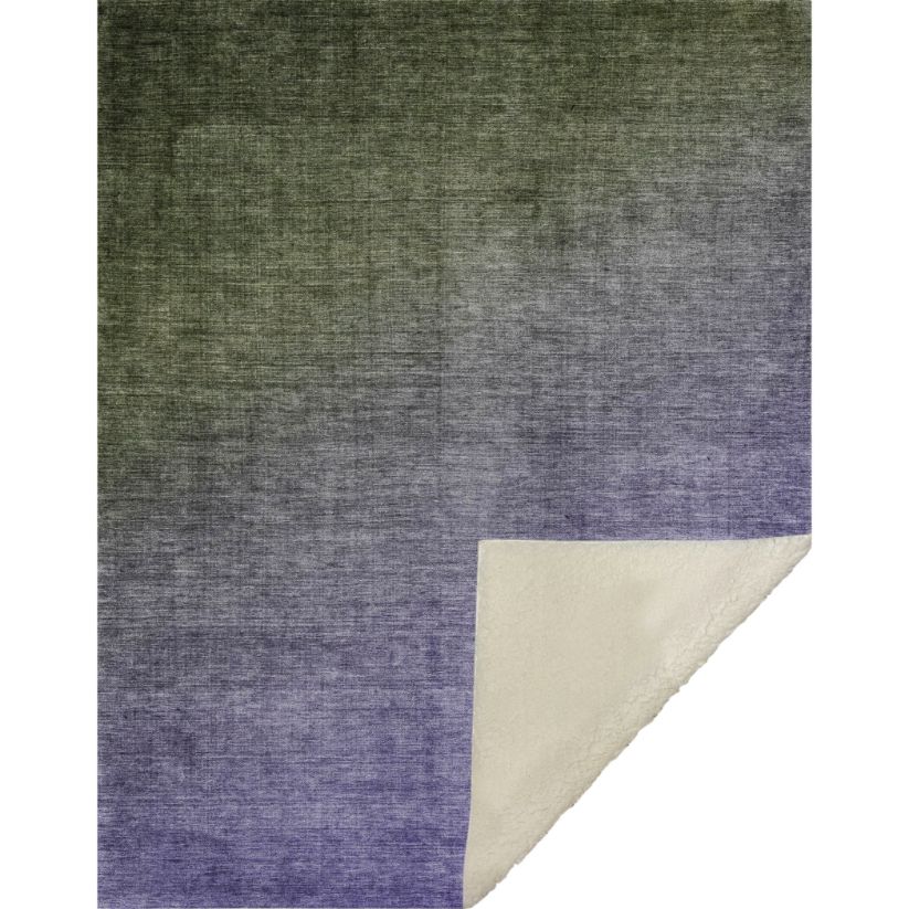 Ombre Green Washable Indoor-Outdoor Rug