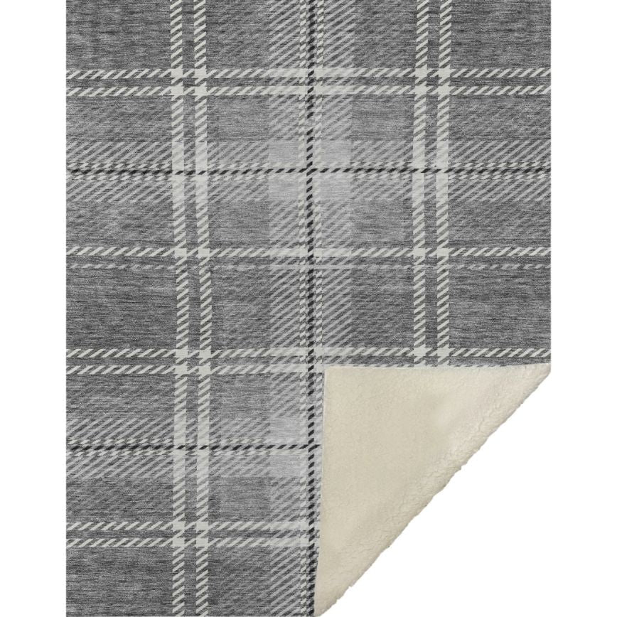 Spiral Whispers Grey Washable Indoor-Outdoor Rug