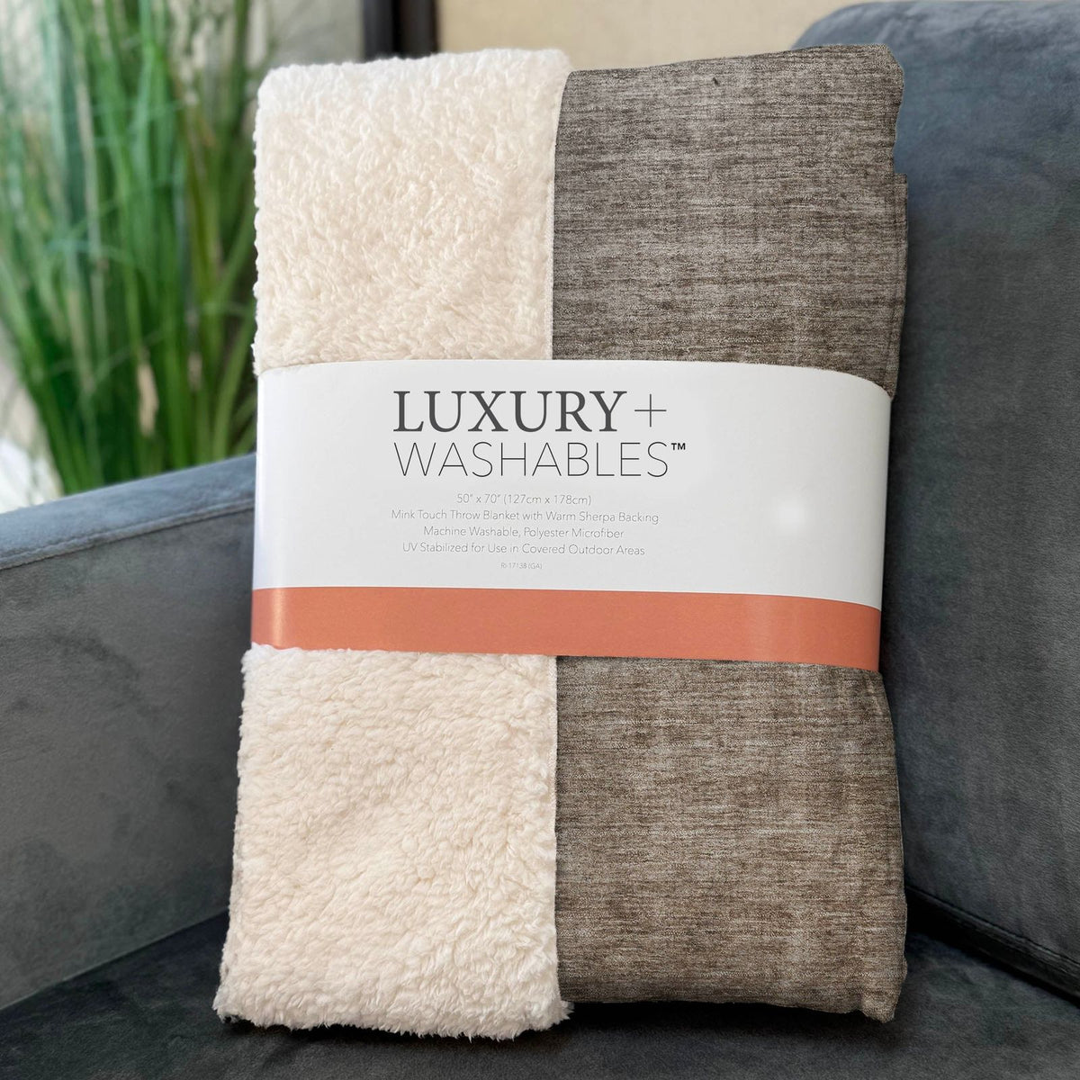 Ombre Grey Washable Indoor-Outdoor Rug