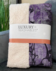 Floral Purple Washable Indoor-Outdoor Rug