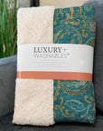 Paisley Teal Washable Indoor-Outdoor Rug