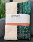 Dust Echo Teal Washable Indoor-Outdoor Rug