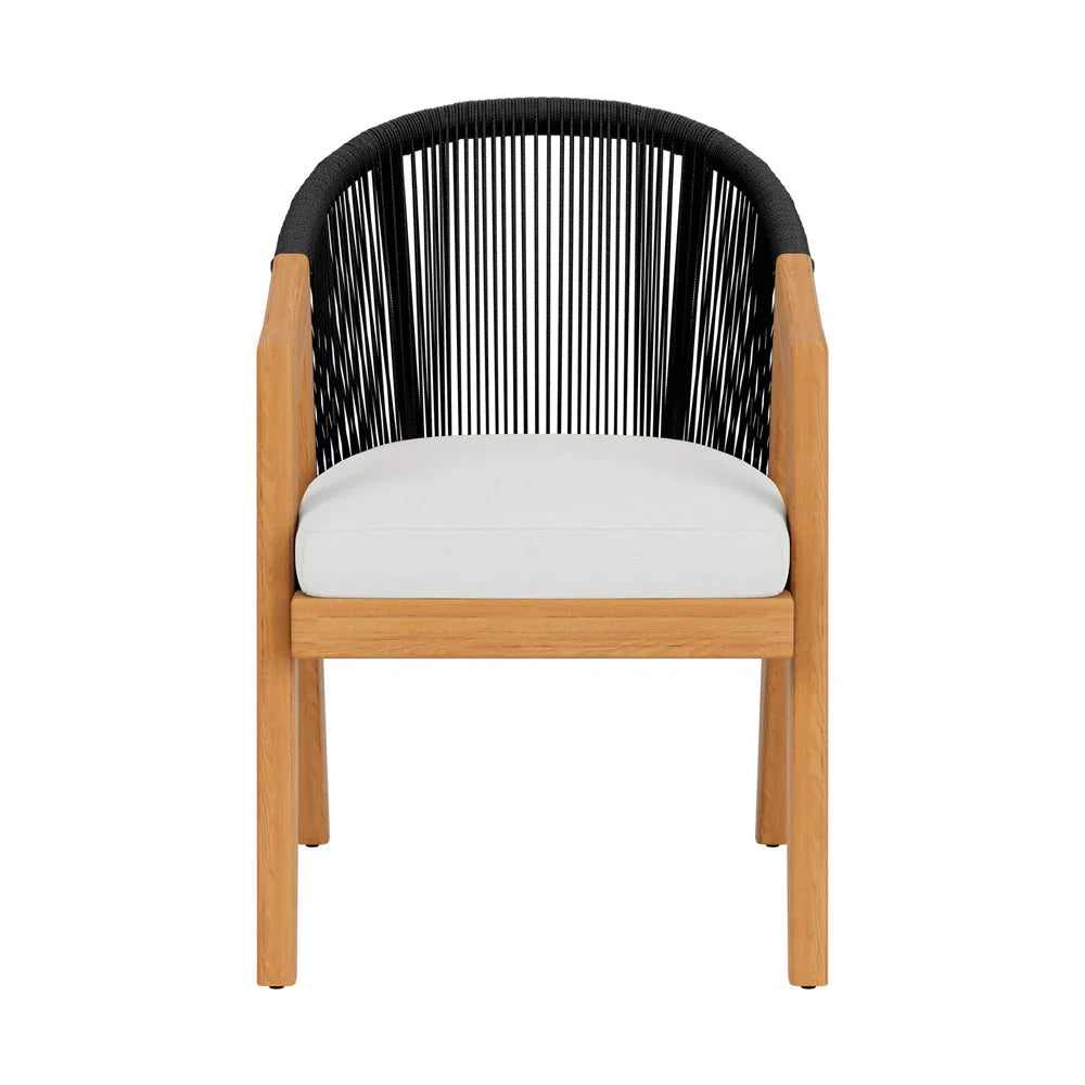 Lloyd Flanders Alpine Teak Wooden Outdoor Dining Armchair