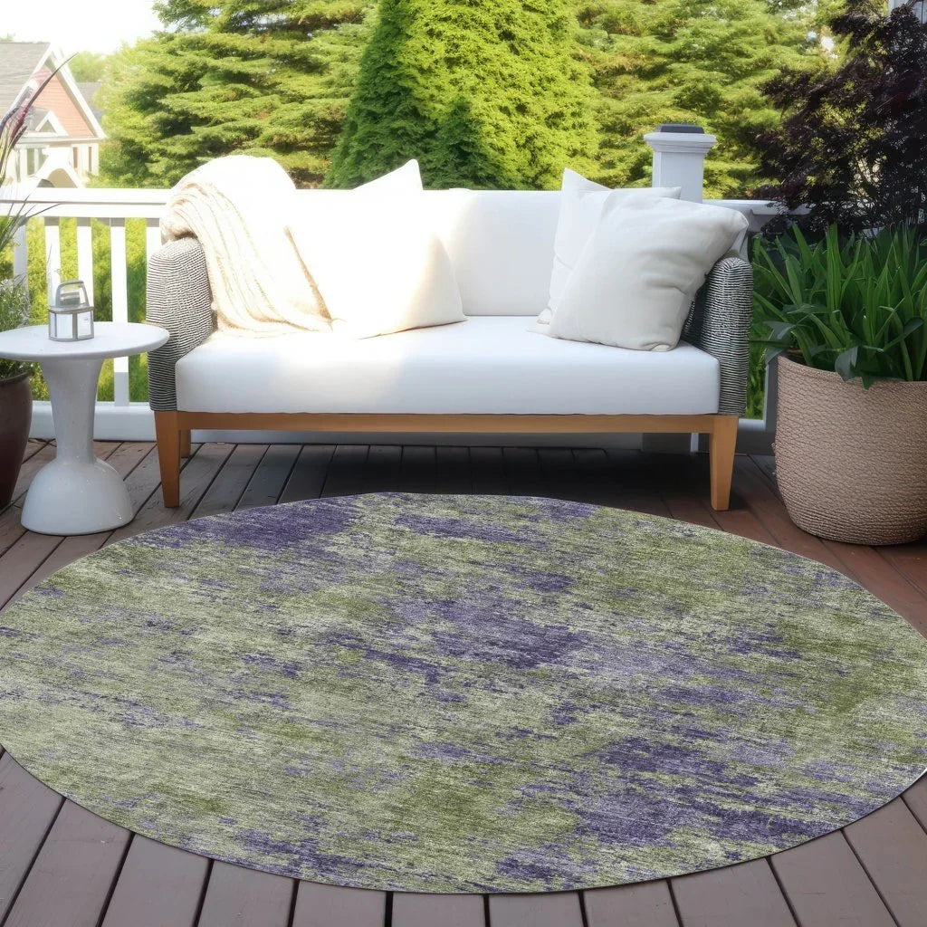 Acacina Green Washable Indoor - Outdoor Rug - LOOMLAN - LOOMLAN Rugs - Outdoor Rugs