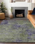 Acacina Green Washable Indoor - Outdoor Rug - LOOMLAN - LOOMLAN Rugs - Outdoor Rugs